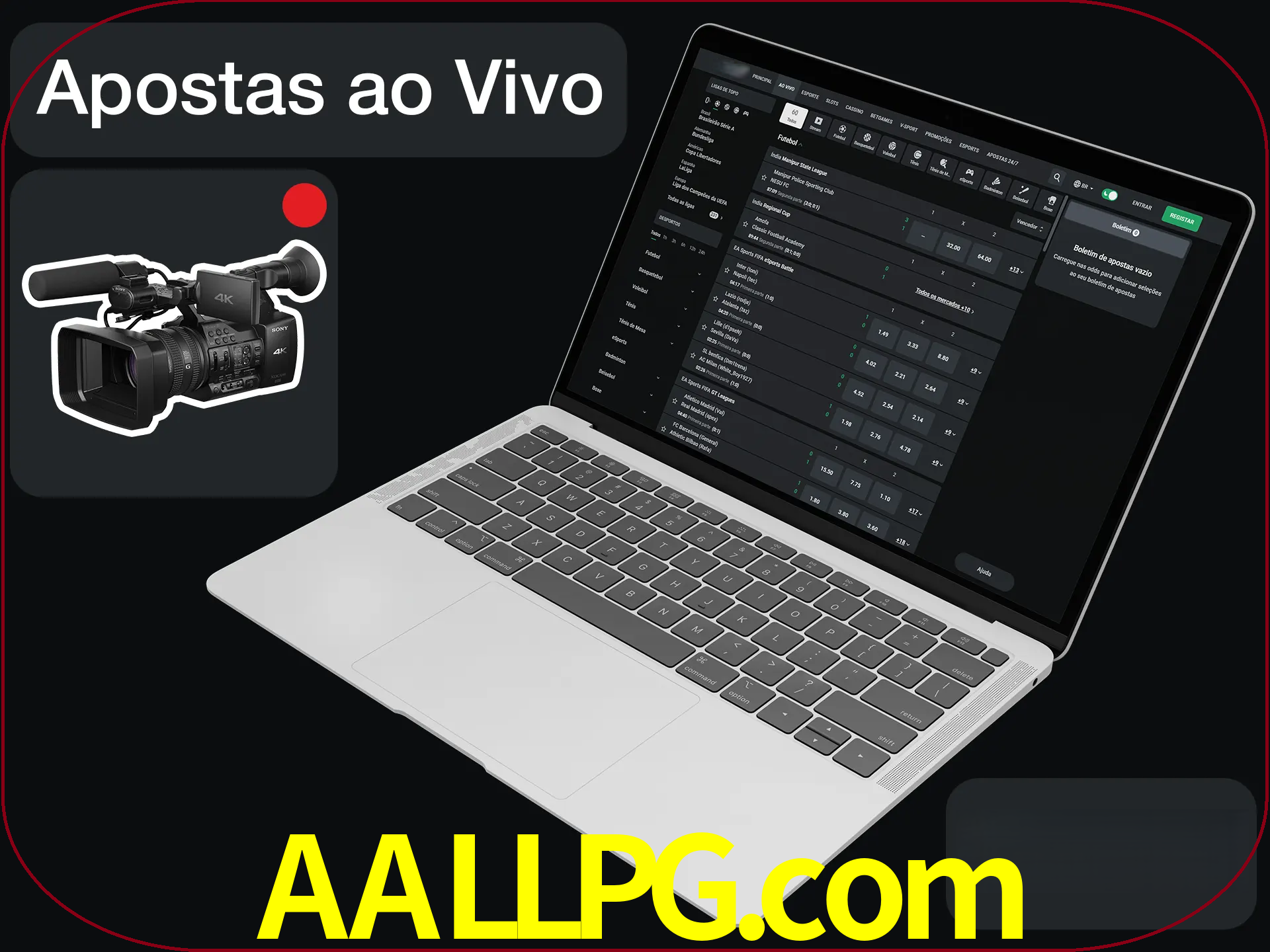 Aposte em formato ao vivo em nosso site.